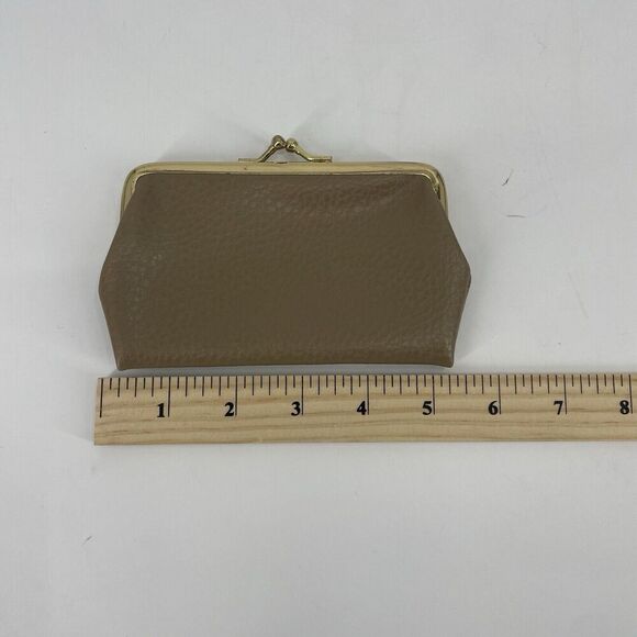 Tan Sac Strapless Small Purse "Tan" Faux Leather Sophisticated Elegant - Picture 14 of 16